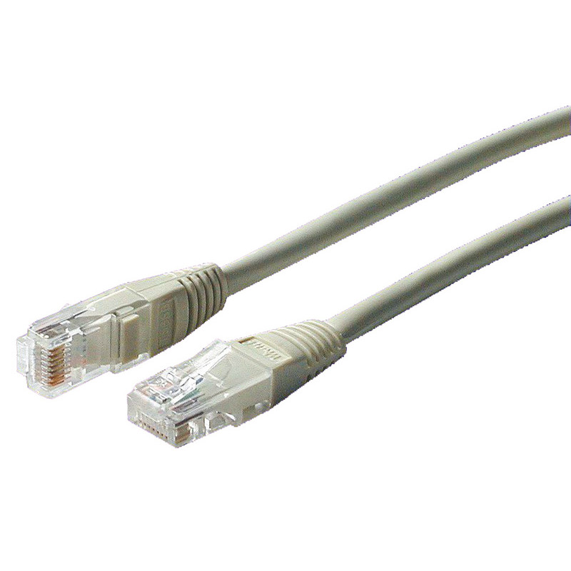 Cordon réseau RJ45 Cat. 5e non blindé UTP gris 1.00m