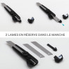 Pack 3 cutters 18mm à molette guide lame métal et 9 lames incluses