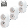 Pack 3 multiprise monobloc 2 prises femelles 16A