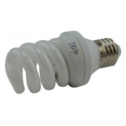 Lot de 5 Lampes E27 spiralé Fluo compact 12.5W (60W) Blanc chaud 