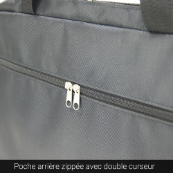 Sacoche Porte Documents Multipoches et PC jusqu'à 15.6'' Nylon Noir