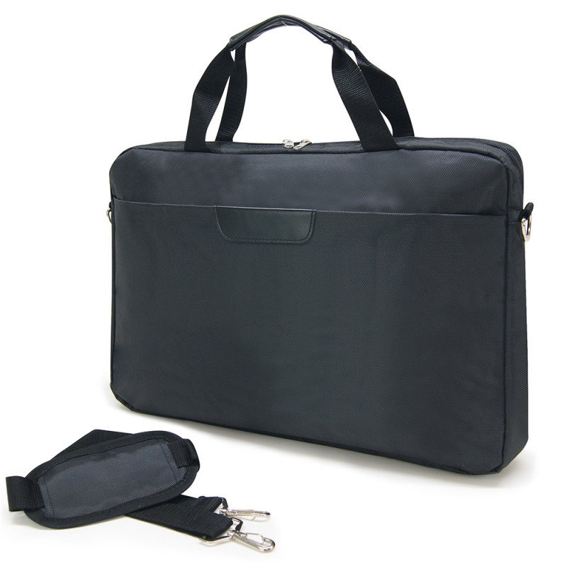 Sacoche Porte Documents Multipoches et PC jusqu'à 15.6'' Nylon Noir