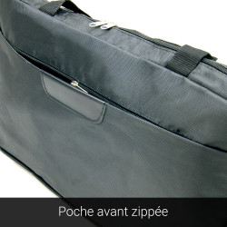 Sacoche Porte Documents Multipoches et PC jusqu'à 17,3'' Nylon Noir