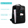 Sac à Dos Urbain 15,6 Pouces Polyester Oxford Multipoches USB Noir