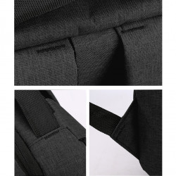 Sac à Dos Urbain 15,6 Pouces Polyester Oxford Multipoches USB Noir