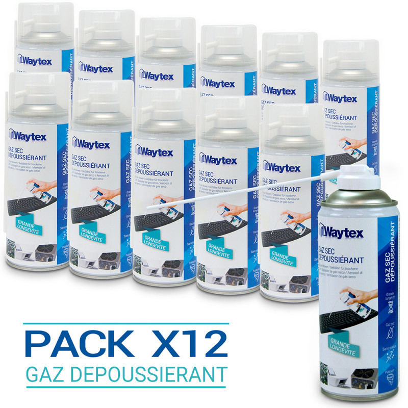 Gaz dépoussiérant matériel informatique électronique Lot 12 x 400ml