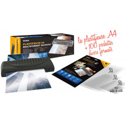 Plastifieuse A4 A5 A6 A7 Compacte avec 100 pochet multi formats