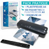 Plastifieuse A4  Pro avec 100 pochettes de plastif 150 mic + rogneuse