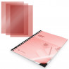 Couverture de reliure rouge transparente A4 pack de 100 - 200 microns