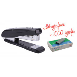 Agrafeuse de bureau n°10 20 feuilles +  1000 Agrafes n°10 galvanisé