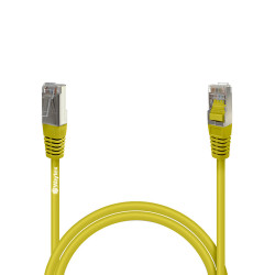 Câble Réseau Ethernet RJ45 Cat 5e FTP blindé Jaune 1m