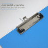 Lot de 4 Portes bloc à pince A4 polypro 2mm 22.5 x 31.5 cm Bleu ciel