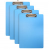 Lot de 4 Portes bloc à pince A4 polypro 2mm 22.5 x 31.5 cm Bleu ciel