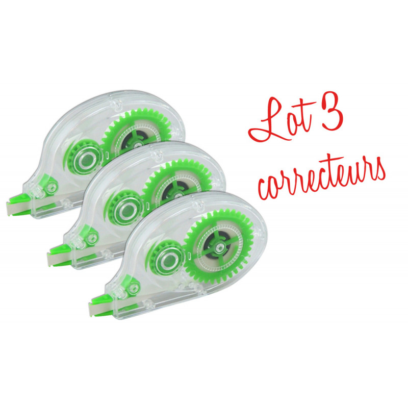 Lot de 3 rollers de correction déroulage latéral 5mm x 8m