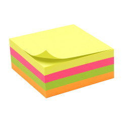 Notes autocollantes Pack 6 blocs 320 feuilles couleur N2ON 75x75 mm