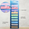 4 Sets de 200 Marque-pages plastique repositionnables pastel 45x12 mm