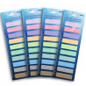 4 Sets de 200 Marque-pages plastique repositionnables pastel 45x12 mm