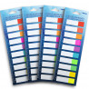 4 Sets de 200 Marque-pages plastique repositionnables pastel 45x12 mm