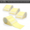 4 Rouleaux de note adhésive repositionnable 5 cm x 5m jaune pastel