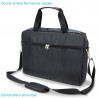 Sacoche Porte Documents Multipoches et PC jusqu'à 15.6'' Nylon Noir
