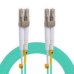 Jarretière opti Multim OM3 50/125 duplex Zipp aqua Turq LC/LC 20.00m