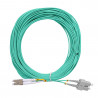 Jarretière opti Multim OM3 50/125 duplex Zipp aqua Turq SC/LC 20.00m