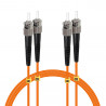 Jarretière optique Multim OM1 62.5/125 duplex Zipp orange ST/ST 2.00m