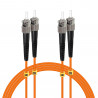 Jarretière optique Multim OM1 62.5/125 duplex Zipp orange ST/ST 3.00m