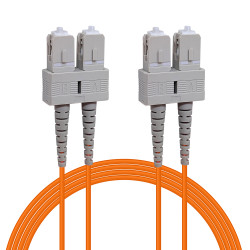 Jarretière optique Multim OM2 50/125 duplex Zipp orange SC/SC 3.00m
