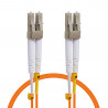 Jarretière optique Multim OM2 50/125 duplex Zipp orange LC/LC 1.00m