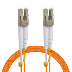 Jarretière optique Multim OM2 50/125 duplex Zipp orange LC/LC 3.00m