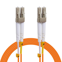 Jarretière optique Multim OM2 50/125 duplex Zipp orange LC/LC 5.00m