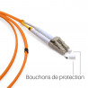 Jarretière optique Multim OM2 50/125 duplex Zipp orange LC/LC 20.00m