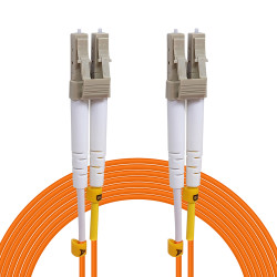 Jarretière optique Multim OM2 50/125 duplex Zipp orange LC/LC 20.00m