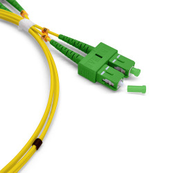 Jarretière optique Mono OS2 9/125 duplex jaune SC-APC/SC-APC 3.00m