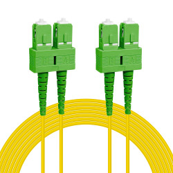 Jarretière optique Mono OS2 9/125 duplex jaune SC-APC/SC-APC 20.00m