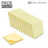 Notes repositionnables carrées jaunes 12x100 feuilles 75x75mm