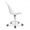 Chaise Bureau Scandinave à roulettes, hauteur réglable Lot de 4 Blanc