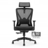 Fauteuil de Bureau soutien lombaire et accoudoirs réglables noir