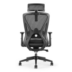 Fauteuil de Bureau soutien lombaire et accoudoirs réglables noir