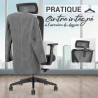 Fauteuil de Bureau soutien lombaire et accoudoirs réglables noir