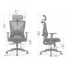 Fauteuil de Bureau soutien lombaire et accoudoirs réglables noir