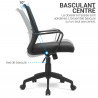 Chaise de bureau basculante, mécanisme centré