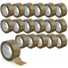 Ruban adhésif d'emballage marron, large 50mm - Lot de 18