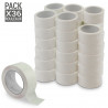 Ruban adhésif d'emballage  blanc, large 50mm - Lot de 36