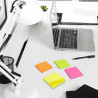 Notes autocollantes couleurs vives néon 4 blocs de 100 notes 75x75mm