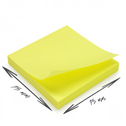 Notes autocollantes couleurs vives néon 4 blocs de 100 notes 75x75mm