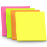 Notes autocollantes couleurs vives néon 4 blocs de 100 notes 75x75mm