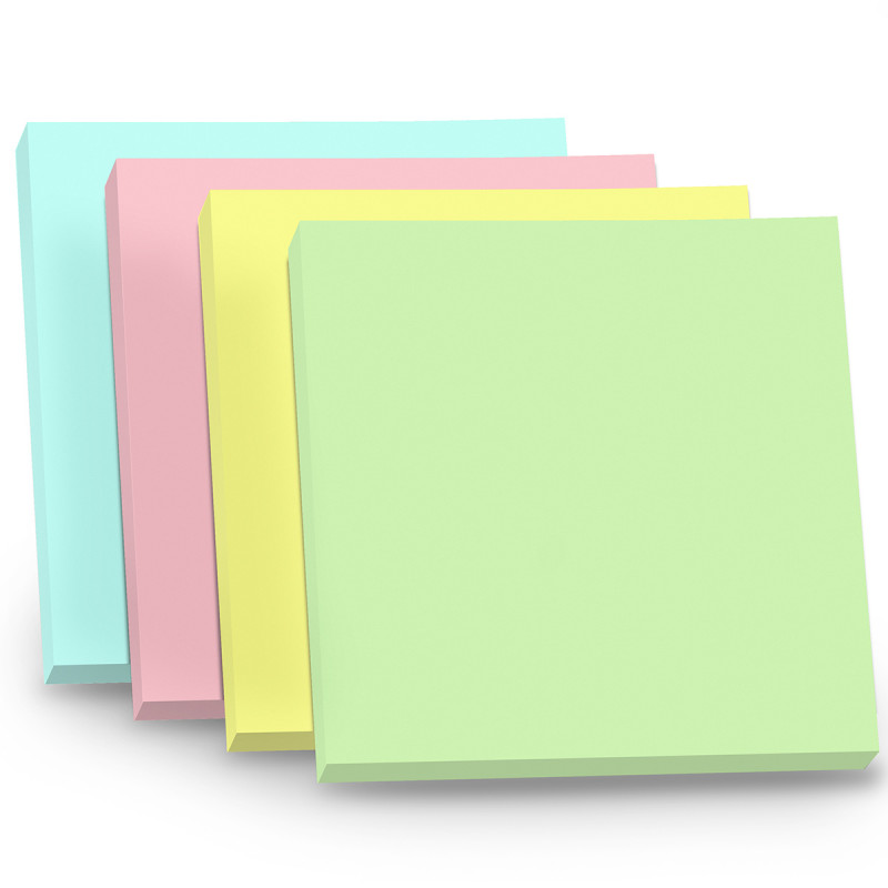 Bloc note reposition Pastel 400 feuilles 75x75mm 4 blocs 100 feuilles