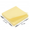 Notes repositionnables carrées jaunes 4x100 feuilles 75x75mm